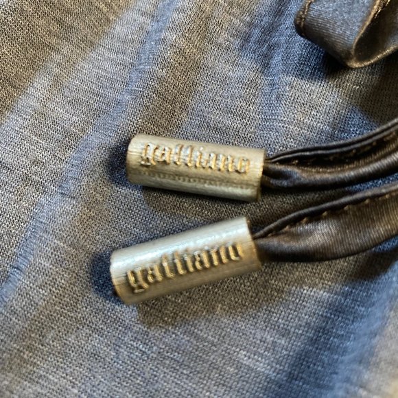 Vintage John Galliano semi sheer long sleeve shirt - Slate Blue - Size Large - Picture 8 of 10